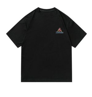 【多色可選】MOSCHINO 莫斯奇諾 字母小圖案独角兽印花圓T恤 男女同款