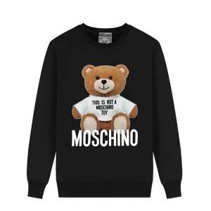 MOSCHINO 莫斯奇諾 愛心熊泰迪熊 連帽衛衣 男女同款 黑/白